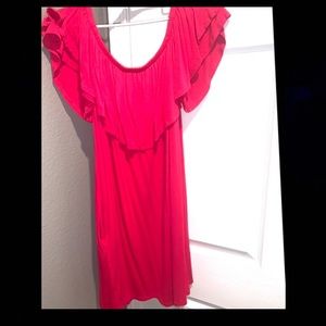 Pink off the shoulder sun dress size Large